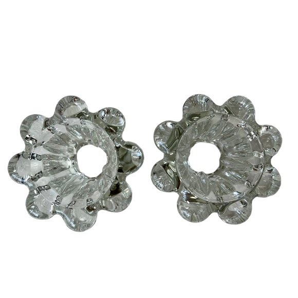 VTG Crystal 2 Pc. Candle Holder Set For Votive and Tapered Candles - Picture 4 of 13